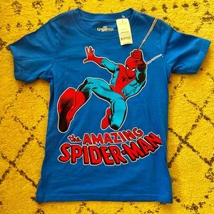 NWT Boys Marvel Spiderman Shirt. Size 8